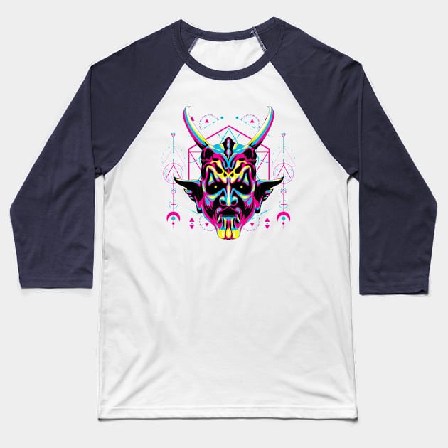 devil popart mask Baseball T-Shirt by SHINIGAMII